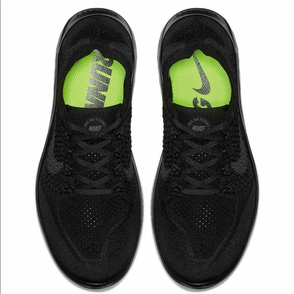 Nike Free RN Flyknit 2018 Black Shoes 942838 002 - Picture 6 of 8